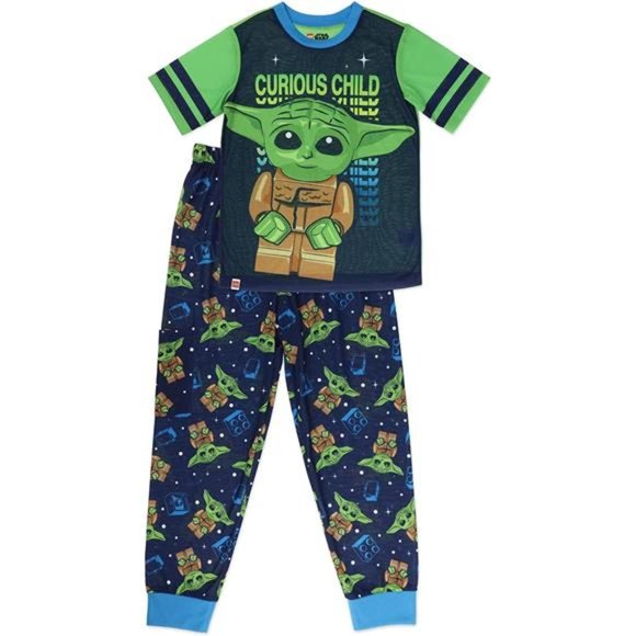LEGO Star Wars Baby Yoda Boys' Pajamas 2-Piece PJ Pants Set